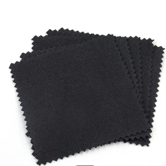 (2) Marble white jewelry ring boxes & polishing cloths gift package - Picture 3 of 3